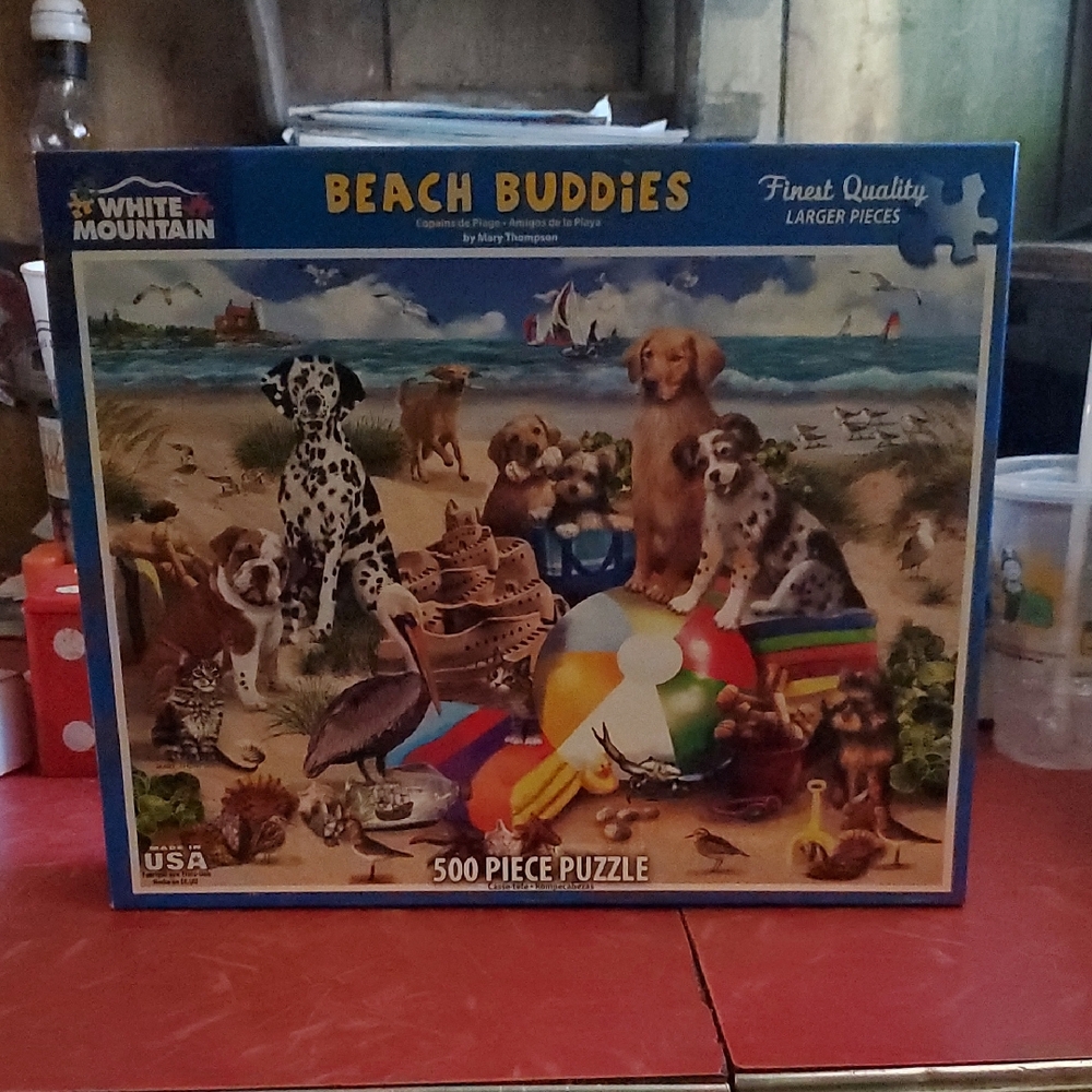 White Mountain Beach Buddies Dog Puzzle